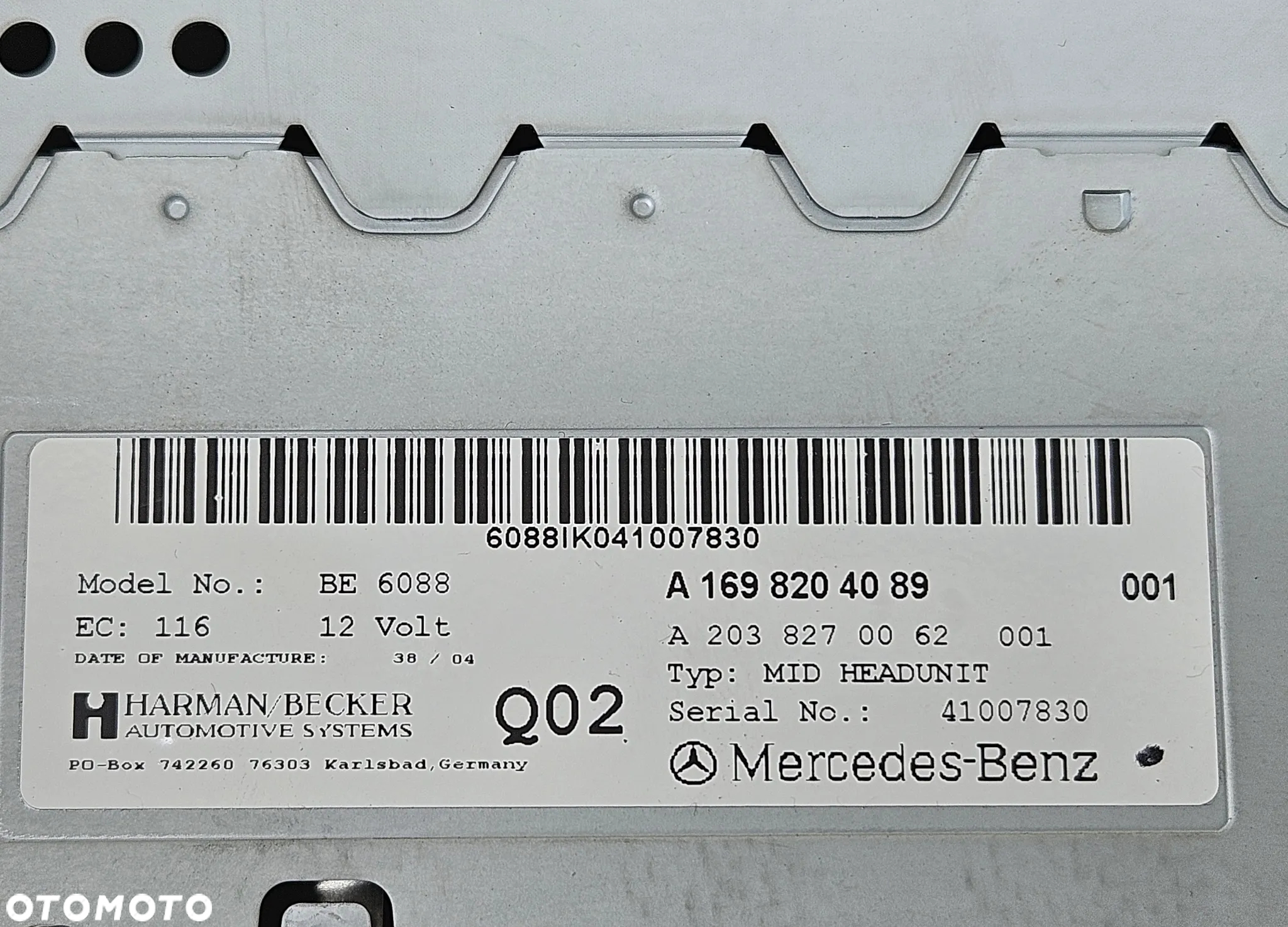 Mercedes A W169 radio fabryczne CD Navi nawigacja A1698204089 - 3