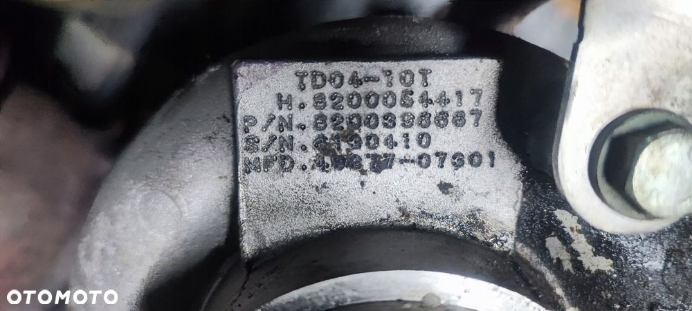 Turbosprężarka TD04-10T 8200396687 49377-07301 7701478861 2.0 Turbo Renault - 6