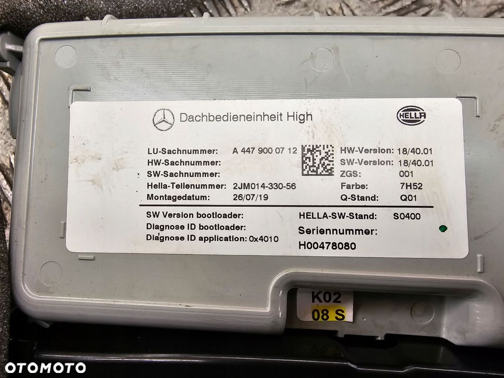 lampa kabiny lampka mercedes vito w447 14- a4479000712 - 4
