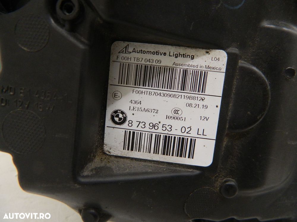 Far stanga BMW X3 / X4 G01 G02 Full LED Adaptive, 2021, 2022, 2023, cod origine 8739653-02. - 8