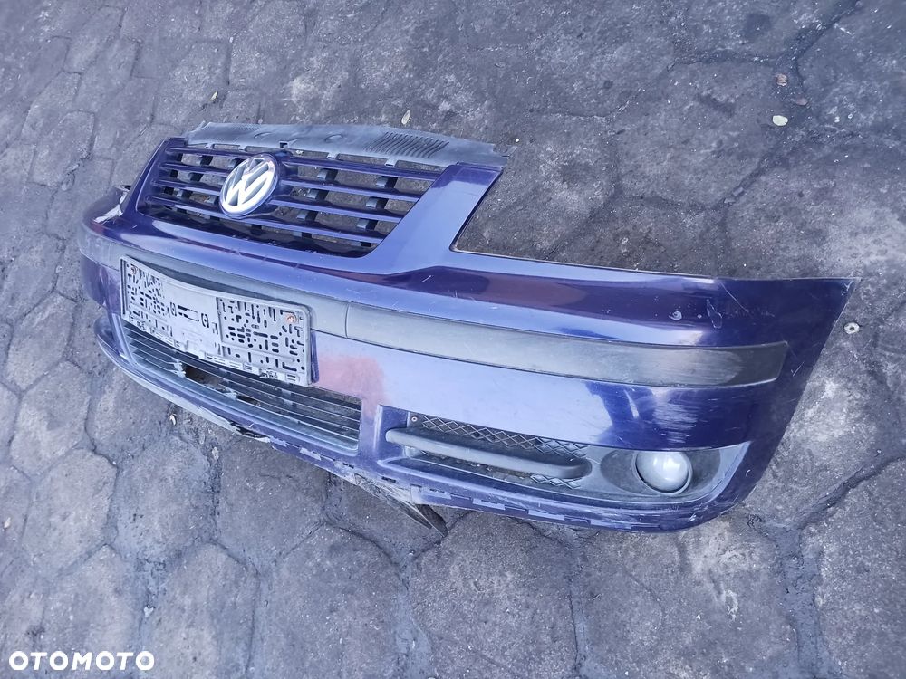 Zderzak przód przedni Volkswagen Sharan 1 I FL LIFT polift niebieski błękitny KOMPLETNY grill atrapa dokładka halogen - 2