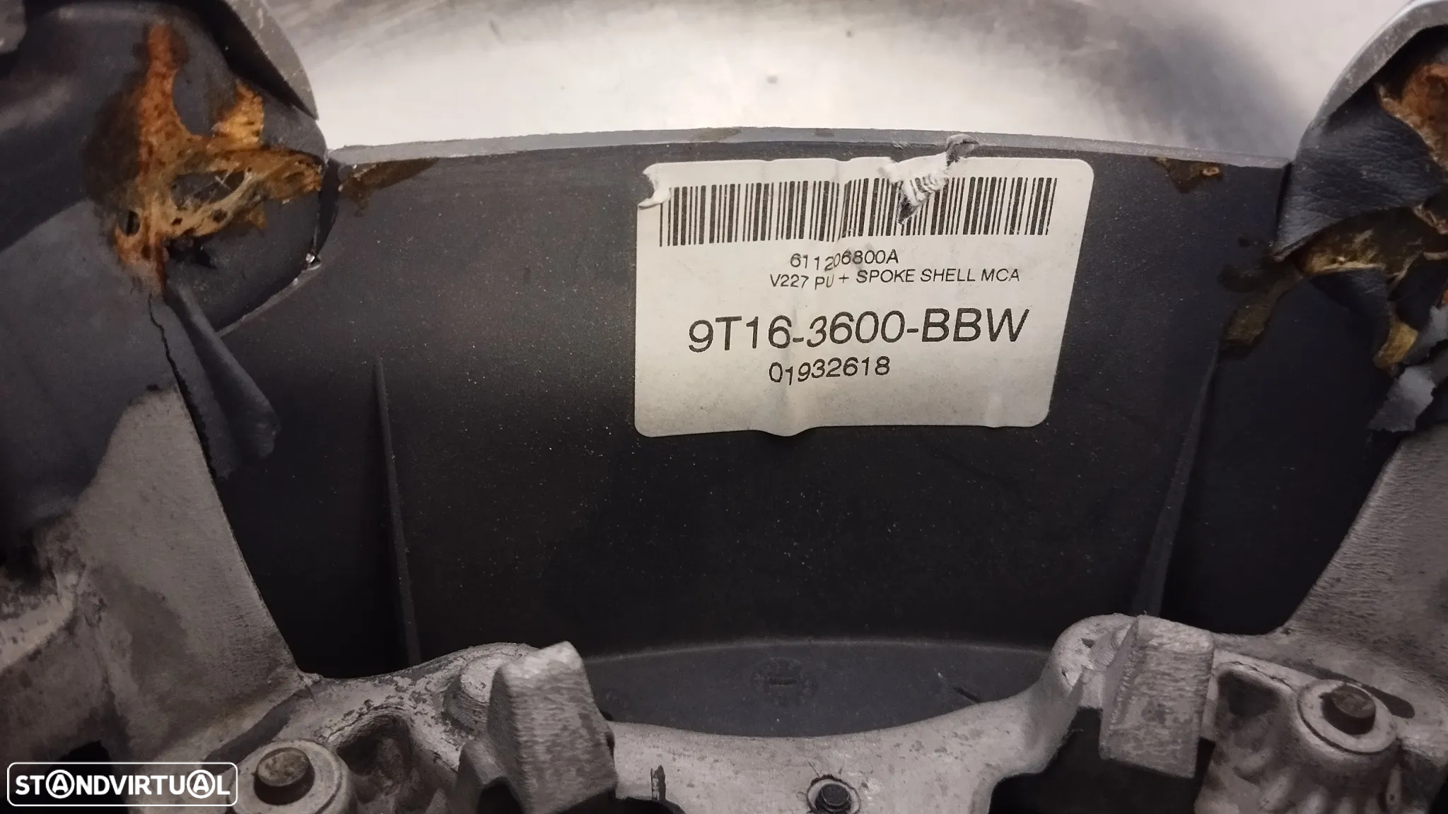 VOLANTE EM PELE FORD TRANSIT CONNECT 2019-2013 9T16-3600-BBW - 3