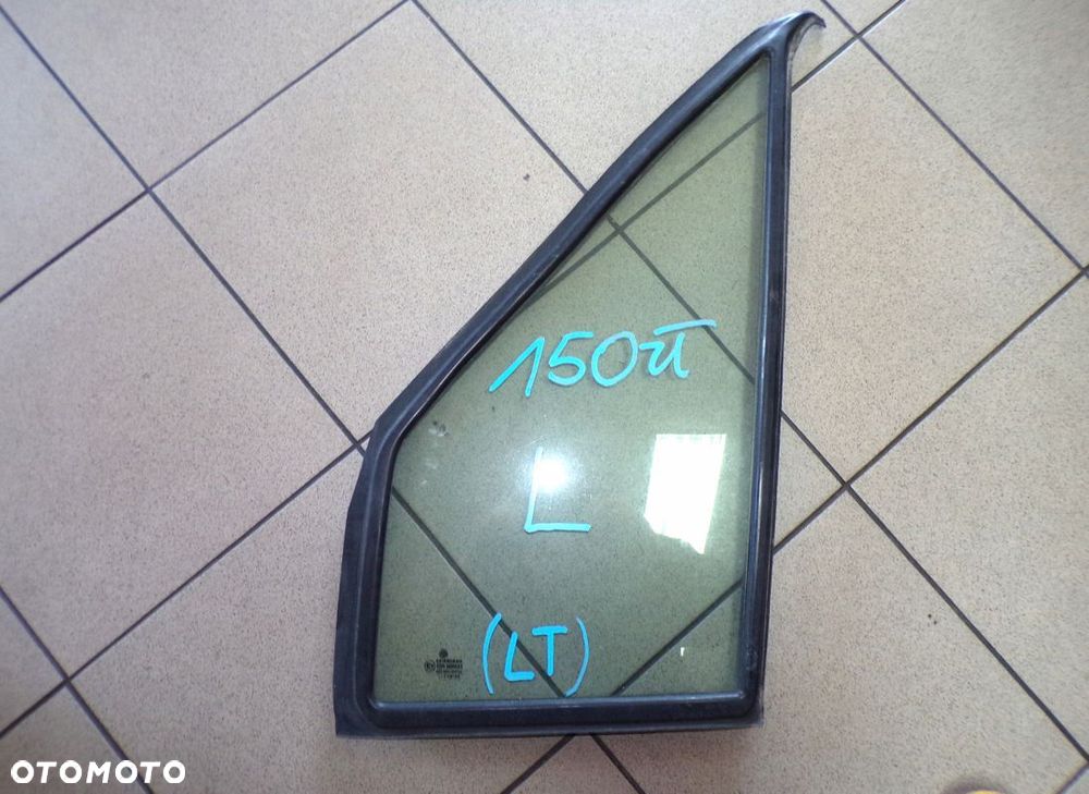 VW LT 96-06r SZYBA Z DRZWI PRZEDNICH LEWYCH Z USZCZELKĄ ZIELONA - 1