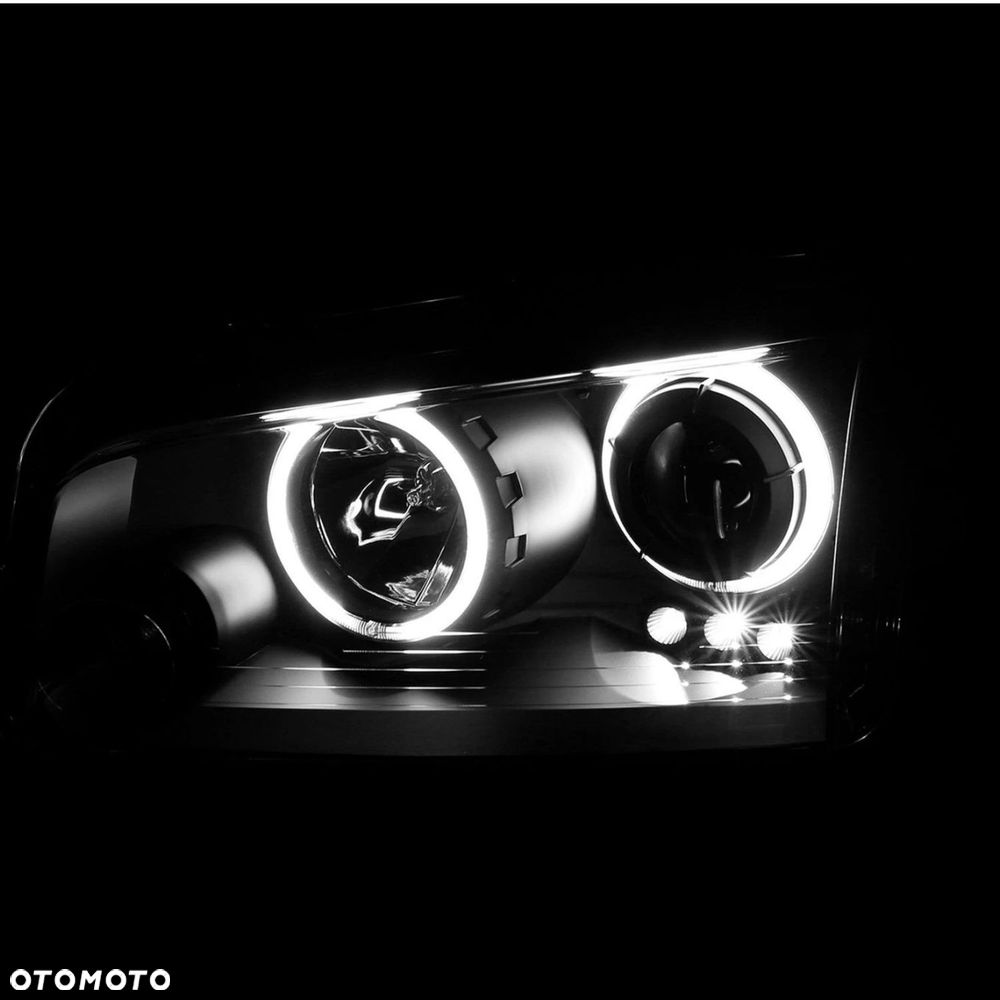 Reflektor Lampa L+R Ringi Angel Eyes LED Black Czarne Dodge Charger lx 06- - 7