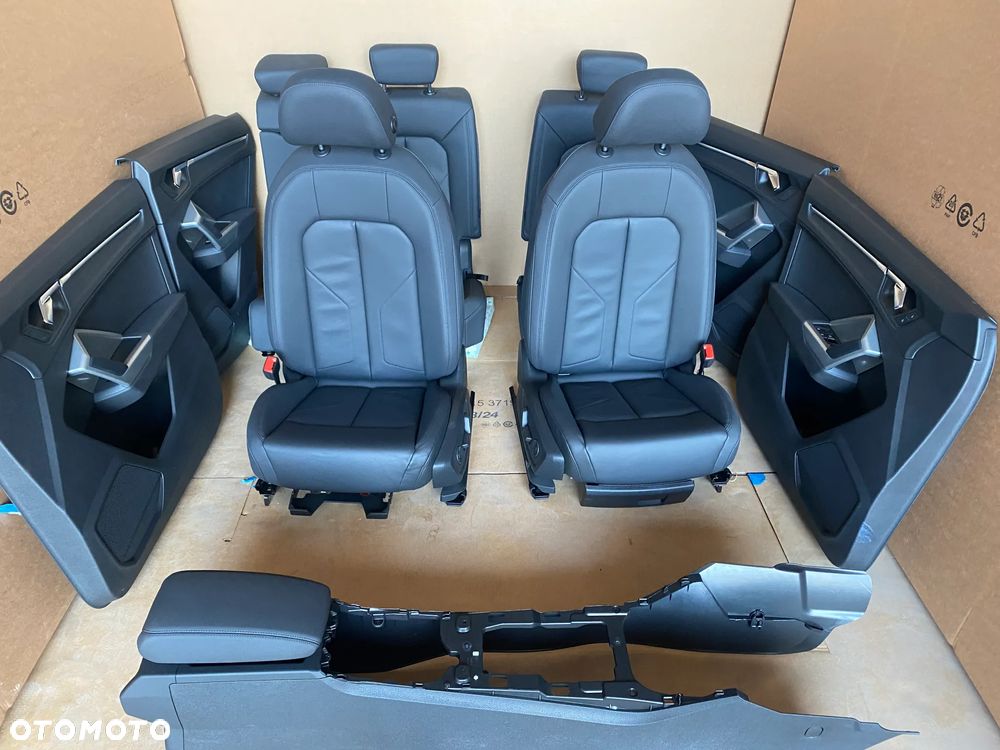 Audi Q3 83A kompletny środek Fotel fotele kanapa skóra boczki czarne 26km - 13