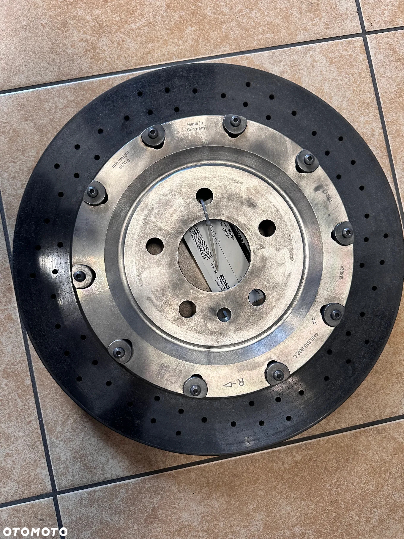 Tarcza Hamulcowa ceramiczna Audi S7 S8 tył 4H0615602C - 3