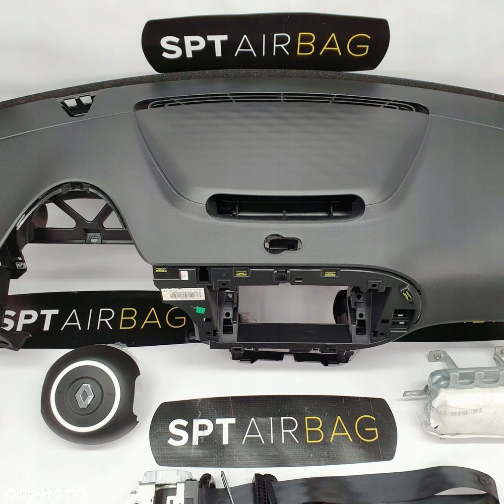 RENAULT TWINGO 3 DESKA ROZDZIELCZA KONSOLA KOKPIT PULPIT PODUSZKI AIRBAG AIR BAG PASY KIT SET - 3