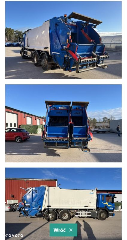 Scania P370 6X2 EURO6 Smieciarka JOAB dwukomorowa - 3
