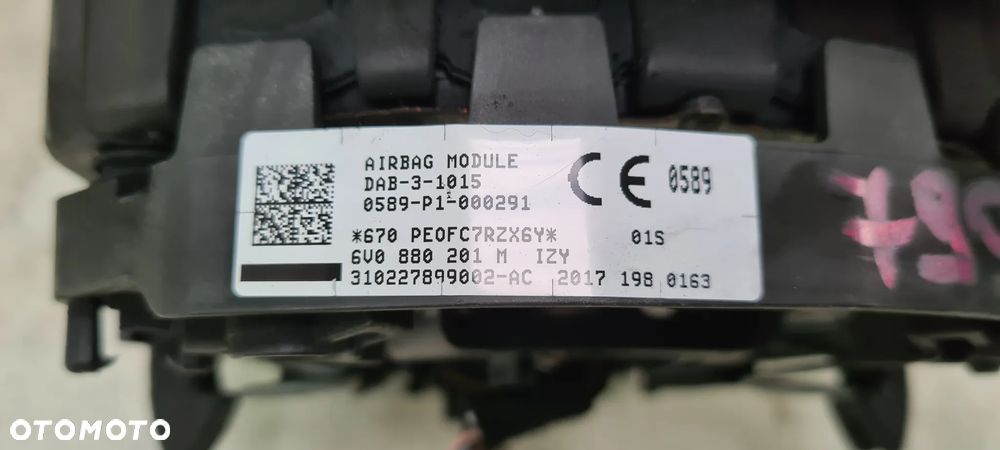 SKODA KAROQ KODIAQ OCTAVIA IV PODUSZKA KIEROWNICY NOWA 6V0880201M - 5