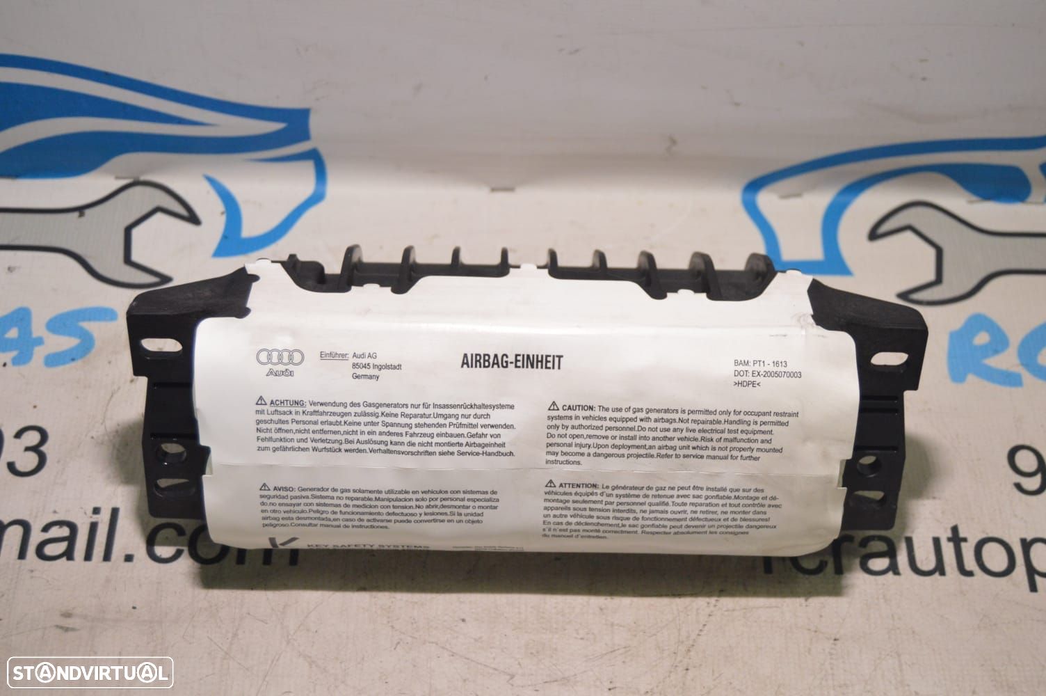 AIRBAG PASSAGEIRO 8T0880204A 8T0880204 100789712 1007897 J72K030621 AUDI A5 8T3 3.0 TDI QUATTRO 240CV CAP CAPA A4 B8 - 1