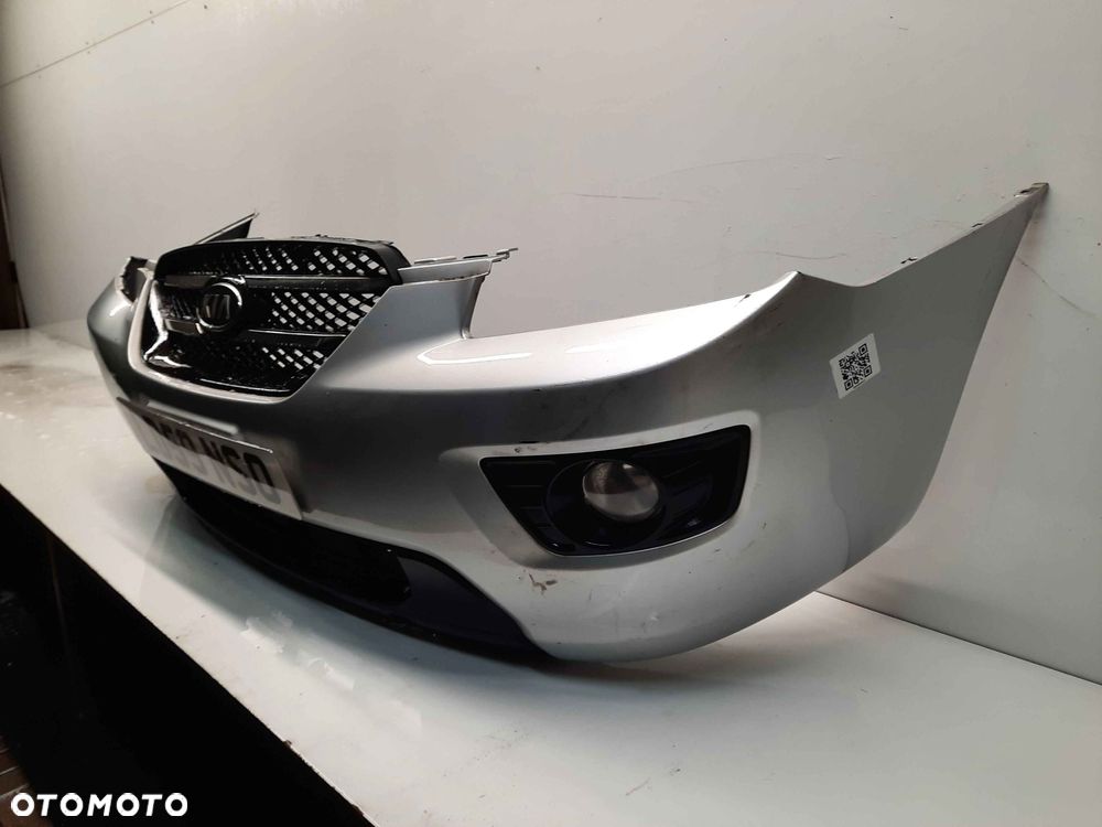 ^ ZDERZAK PRZÓD PRZEDNI DO KIA CARENS III 3 SREBRNY HALOGENY - 3