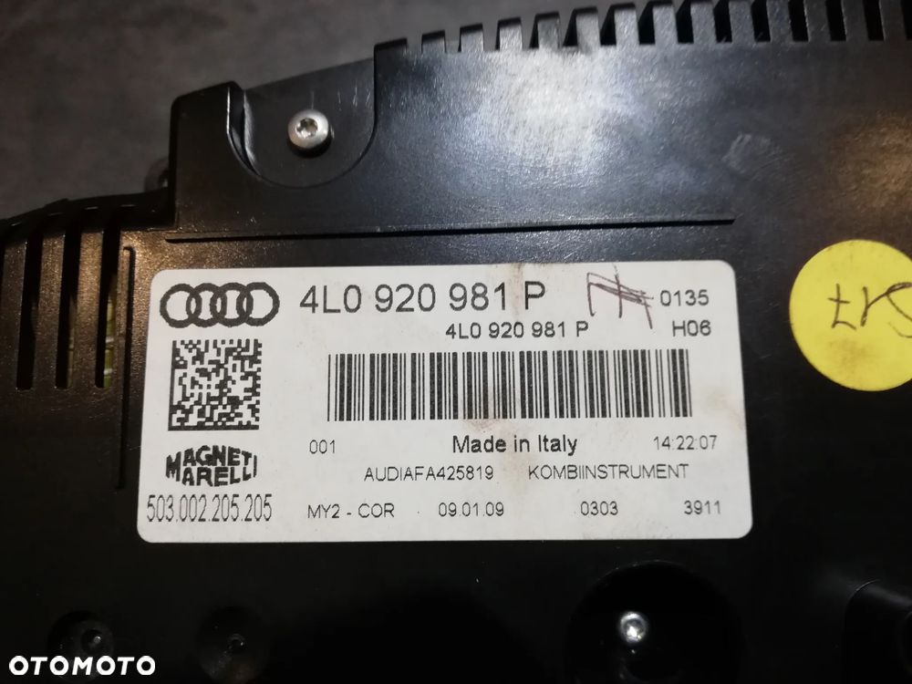 LICZNIK ZEGARY PRĘDKOŚCIOMIERZ AUDI Q7 4L 4L0920981P Anglik - 2