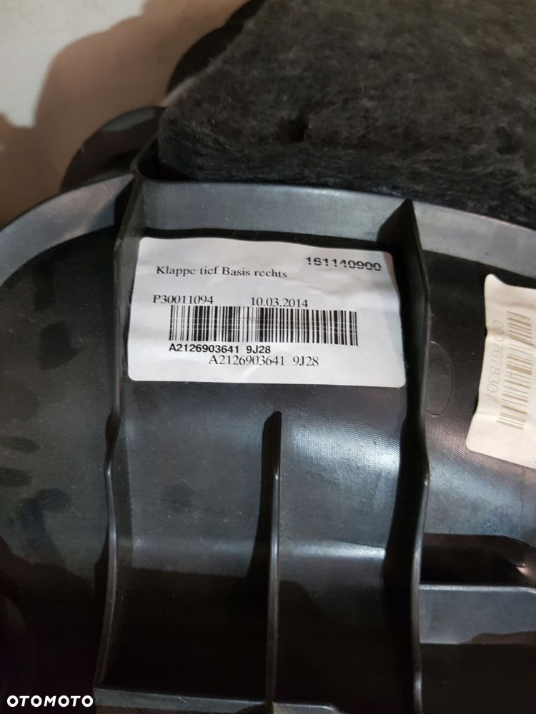 boczek tapicerka bagażnika a2126903641 mercedes e-klasa w212 lci kombi 4szt - 11