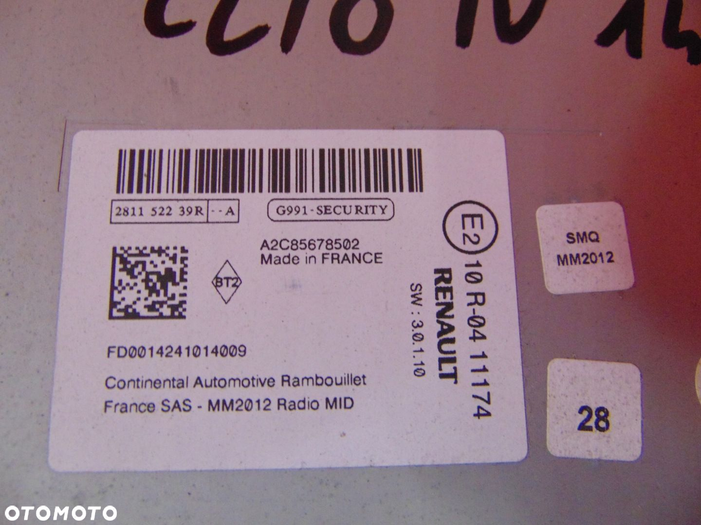 RENAULT CLIO 4 IV RS 1.6 TCE CAPTUR ZOE RADIO TUNER 281152239R - 2