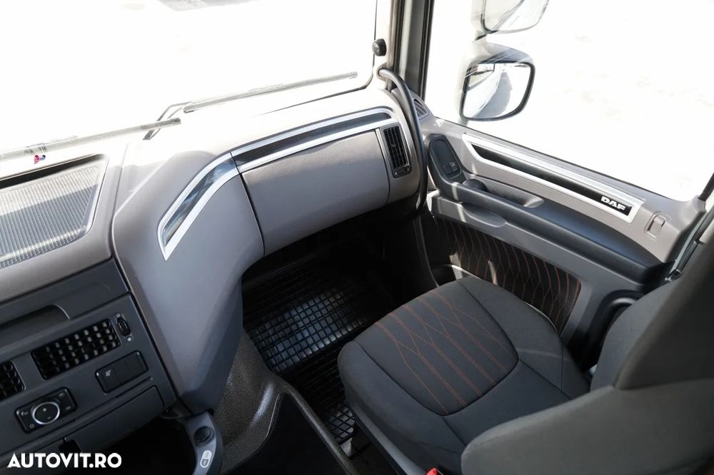 DAF XF 480 / CUPLAJ TANDEM / SSC / MEGA / PUNȚĂ RIDICATĂ / I-PARK COOL / ȘINGURI PENTRU STICLE / REMORCA WECON - 7,70 M / - 30