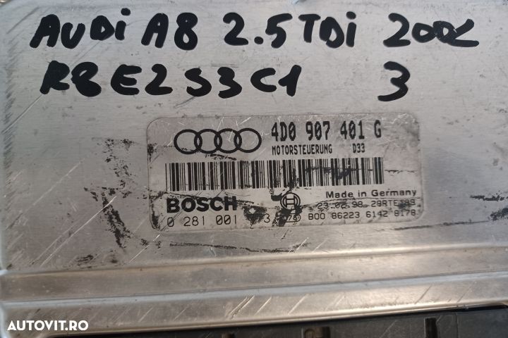 ECU Calculator Motor 4D0907401G - 2.5 TDI 4D0907401G - 2.5 TDI Audi A - 3