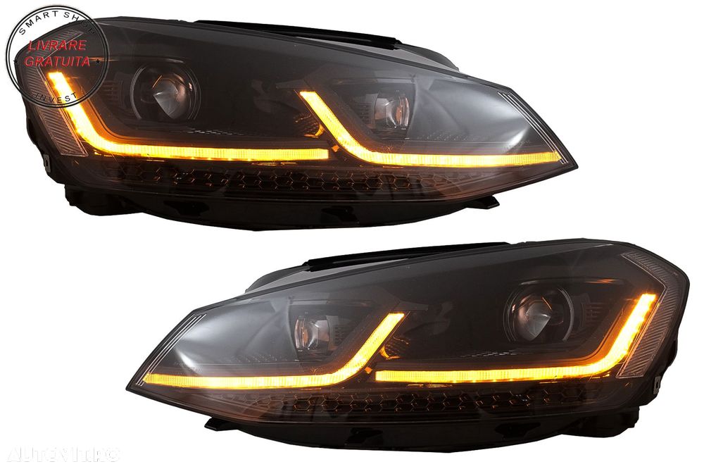 Faruri LED VW Golf 7 VII (2012-2017) Facelift G7.5 Design cu Semnal Dinamic- livrare gratuita - 11