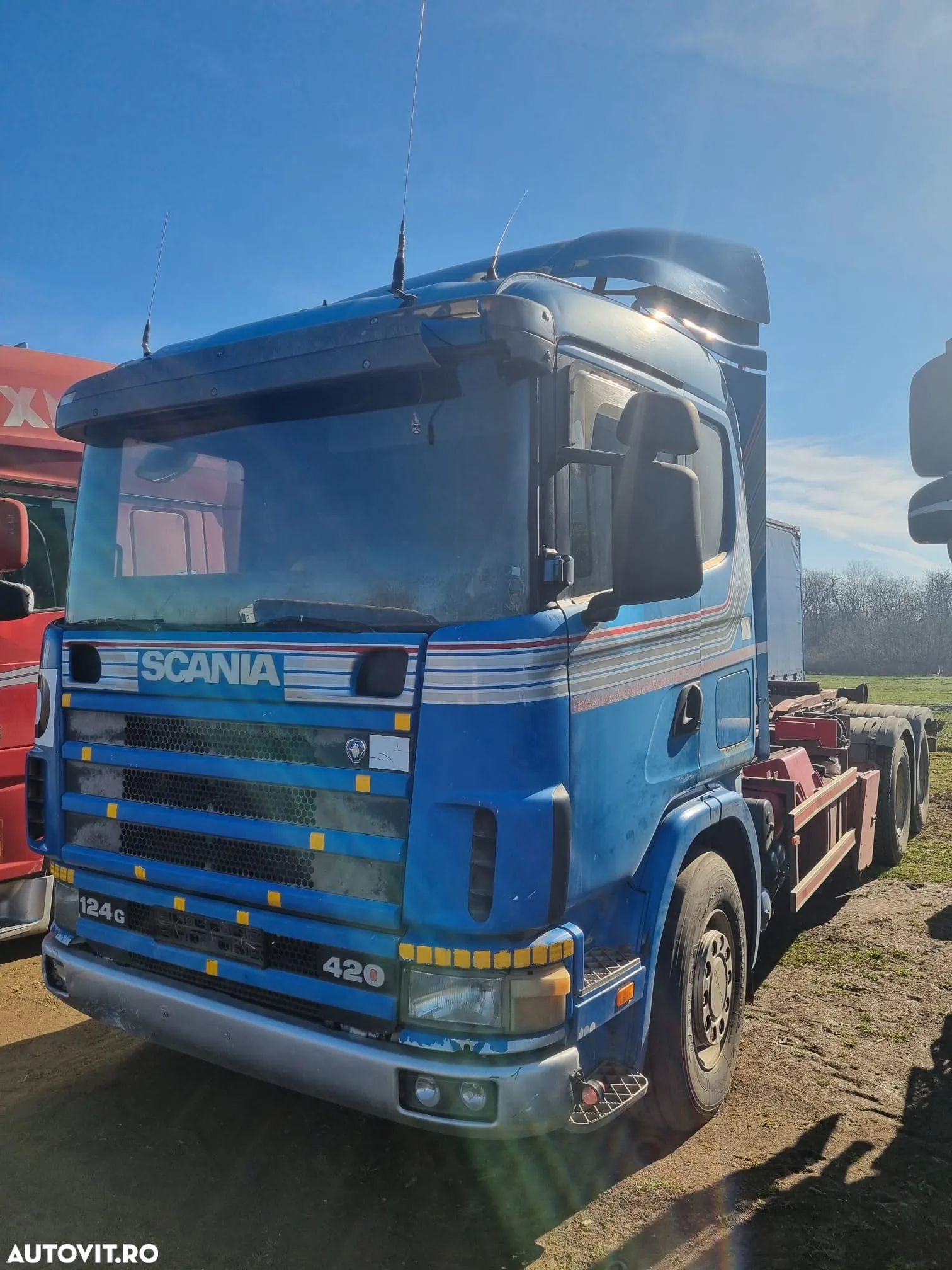 Scania R124, 6x2, hooklift Atlas ARK 205 K, ridica 30 t - 1