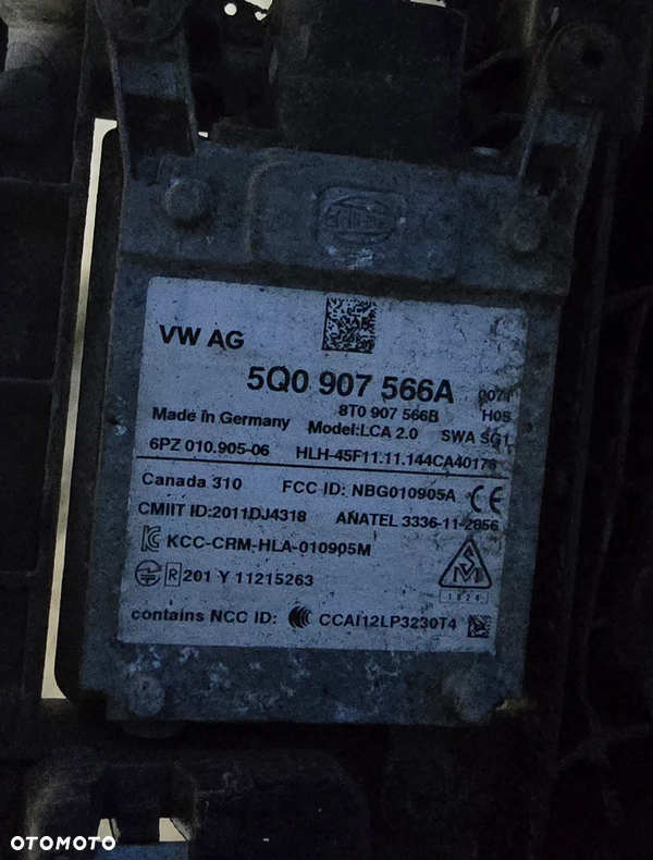 Moduł sterownik asysten pasa radar Vw Audi 5Q0907566A