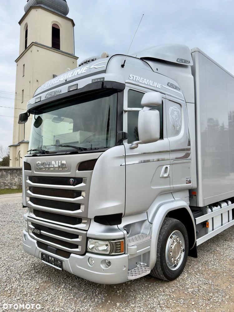 Scania SCANIA R410 / IZOTERMA / KONTENER / SILNIK 6 CYLINDROWY / 13 LITROWY  / KLIMA POSTOJOWA / WINDA / SPROWADZONY / SYPIALKA / AUTOMAT / 18 PALET / E6 / STAN BARDZO DOBRY - 10