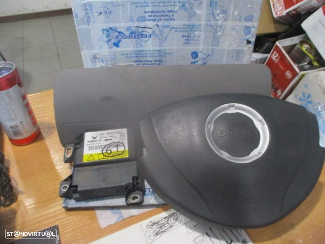 Kit Airbags 8201002828  306777299N 8200823307D  8200785067 DACIA SANDERO 2009 1.4I 75CV 5P VERMELHO SEM TABLIER - 1