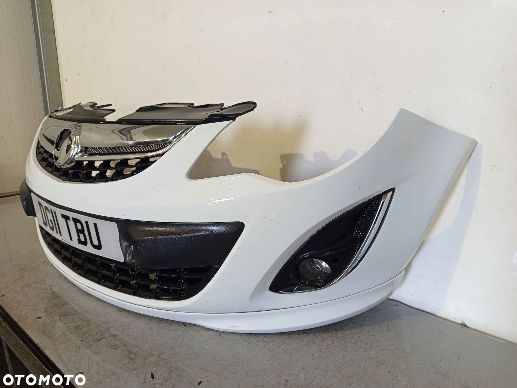 + ZDERZAK PRZÓD PRZEDNI OPEL CORSA D LIFT FL Y474 BIAŁY HALOGENY DOKŁADKA ! - 3