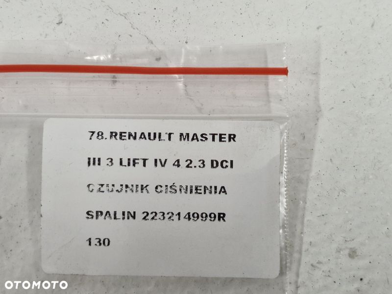 RENAULT MASTER III 3 LIFT IV 4 2.3 DCI CZUJNIK CIŚNIENIA SPALIN 223214999R - 7