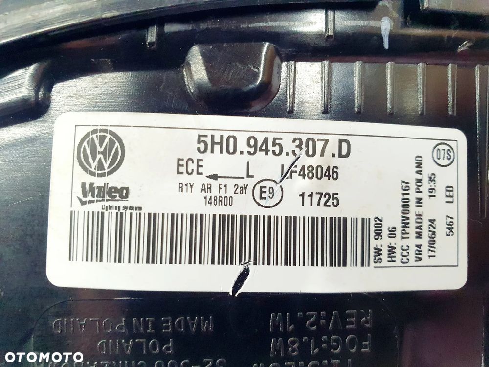 VW Golf VIII 8 Lift 23+ Lewa Lampa Tył W Klapę IQ Light Europa 5H0945307D - 5