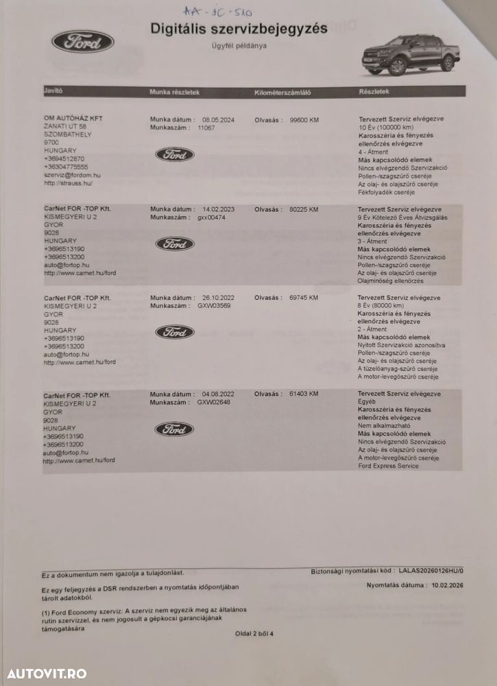 Ford Ranger 2.0 EcoBlue 213 CP 4x4 Cabina Dubla Wildtrack Aut. - 30