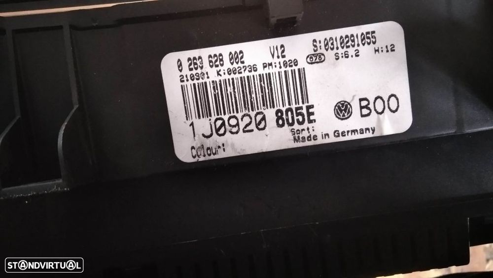 QUADRANTE / PAINEL DE INSTRUMENTOS VOLKSWAGEN GOLF IV TDI 1J0920805E - 2