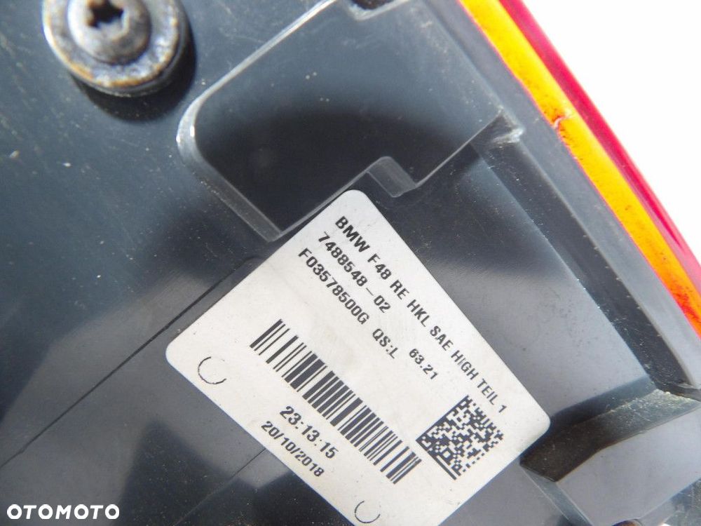 BMW X1 F48 LAMPA TYŁ PRAWA 7488548-02 USA - 3