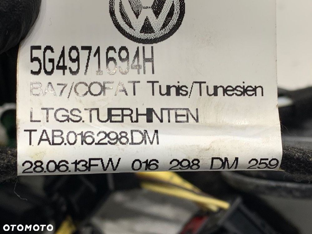 WIĄZKA DRZWI TYŁ PRAWY  VW GOLF VII Variant (BA5, BV5) 2013 - 2022 2.0 TDI 110 kW [150 KM] olej - 4