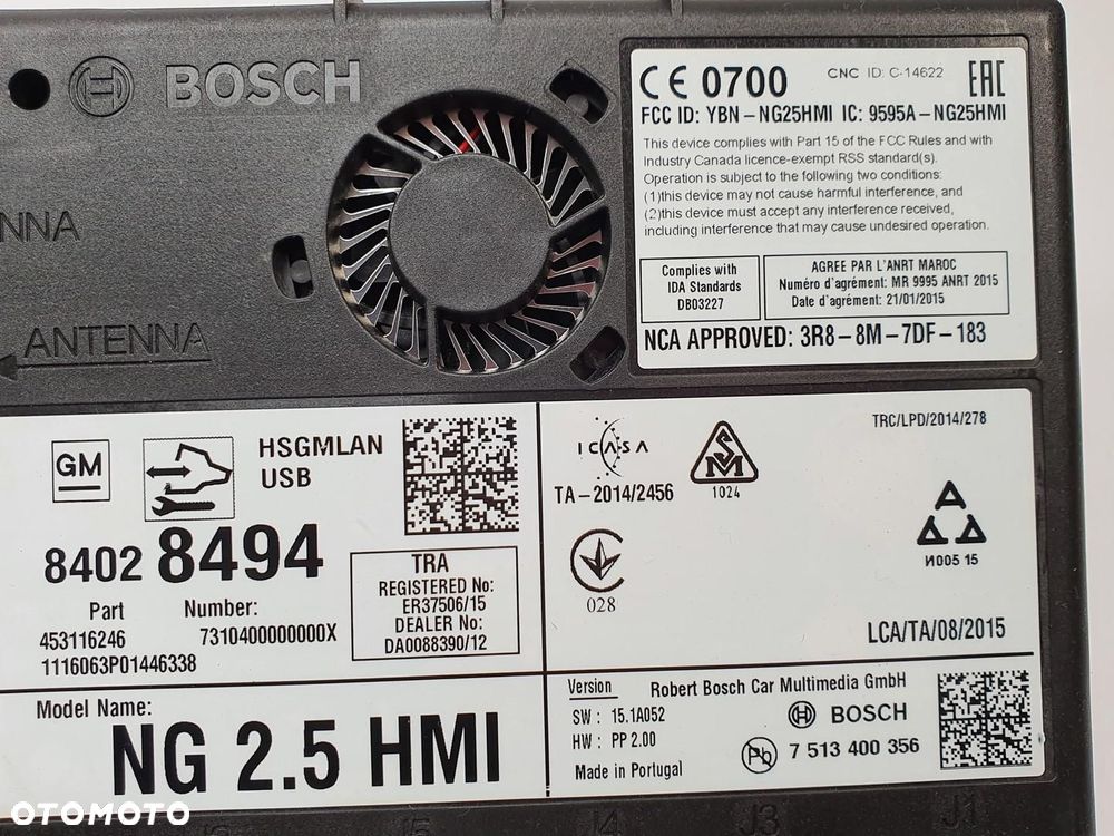 MODUŁ NAWIGACJI RADIA OPEL INSIGNIA A 84028494 - 2