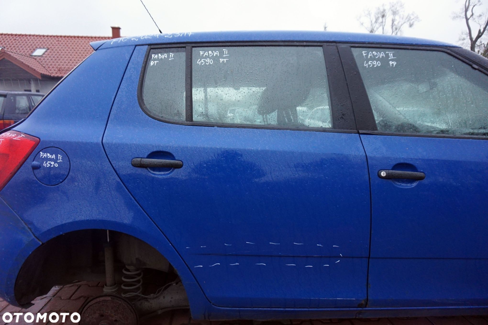 DRZWI TYLNE PRAWE FABIA II 545 5D HB 4590  NIEBIESKI SKODA 2006-2010 - 1