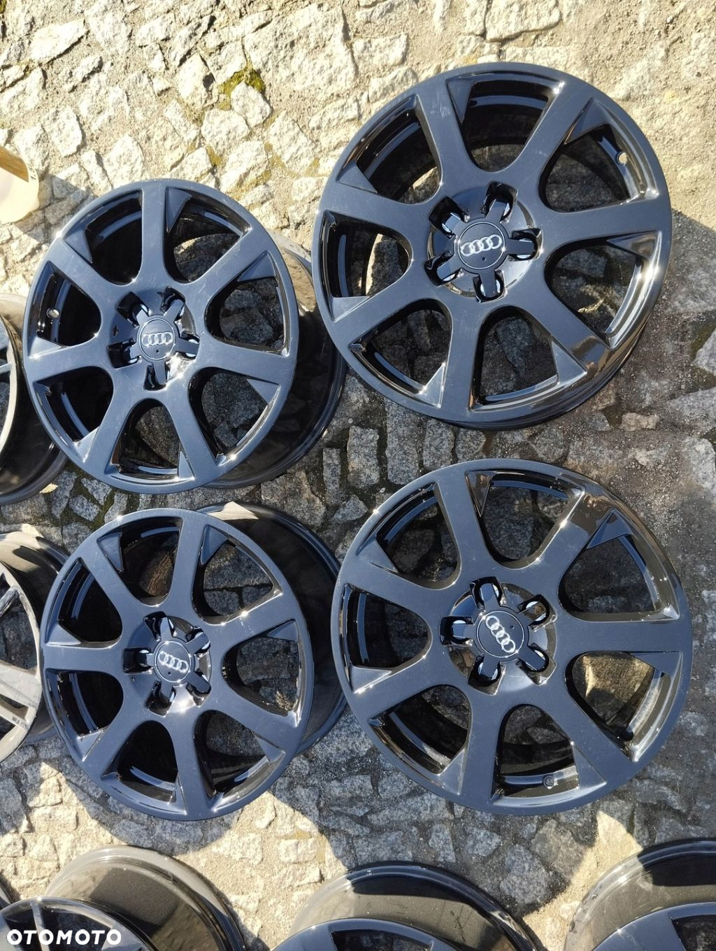 Felgi Alu Audi Q5 8R a6 a4 5x112 17 Czarny połysk - 8