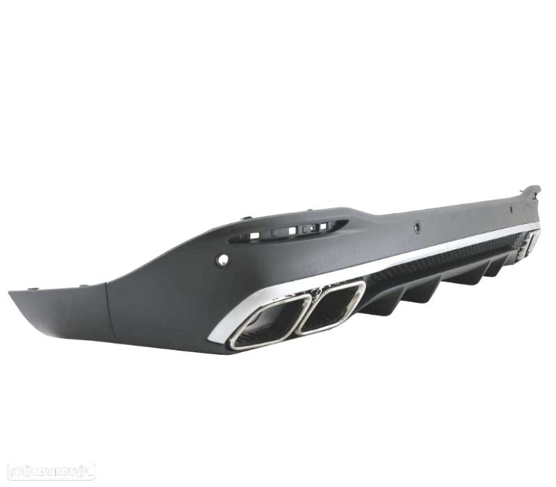 DIFUSOR TRASEIRO MERCEDES GLE W167 20- + PONTEIRAS DE ESCAPE LOOK AMG GLE63 - 5