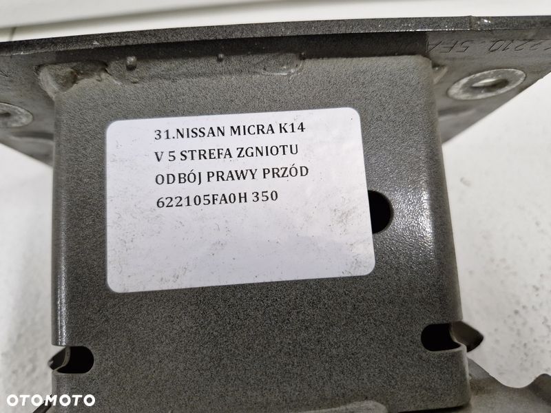NISSAN MICRA K14 V 5 STREFA ZGNIOTU ODBÓJ PRAWY PRZÓD 622105FA0H - 3