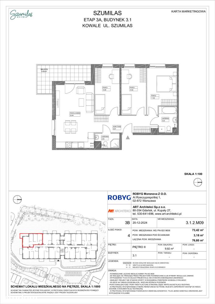 4-pokojowe mieszkanie 73m2 + balkon - Pełny obrazek: 2/19