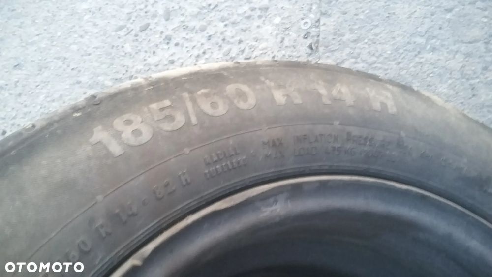 14” - CONTINENTAL - 185/60 r14 cali - LETNIE opony - stan: BDB - Gwarancja + Możliwy MONTAŻ !! - 4
