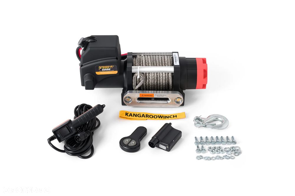 Wyciągarka Elektryczna Kangaroowinch K6000E 12V Z Liną Syntetyczną I Sterowaniem Bezprzewodowym - 7