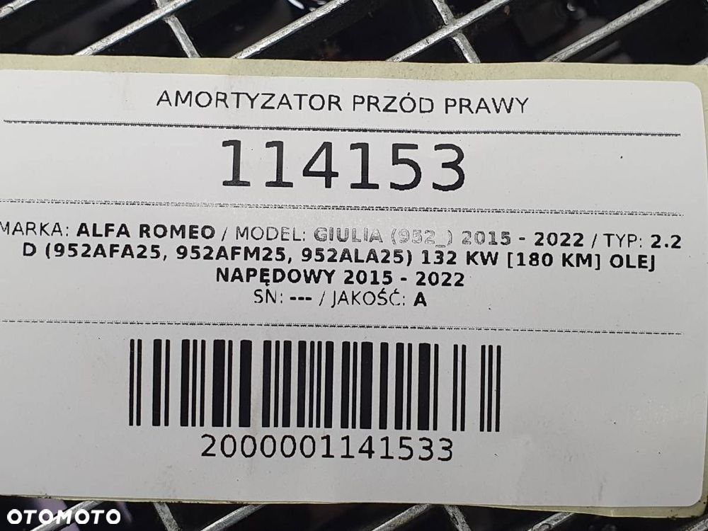AMORTYZATOR PRZÓD PRAWY MCPHERSON 50544249 ALFA ROMEO GIULIA 2.2 D - 8