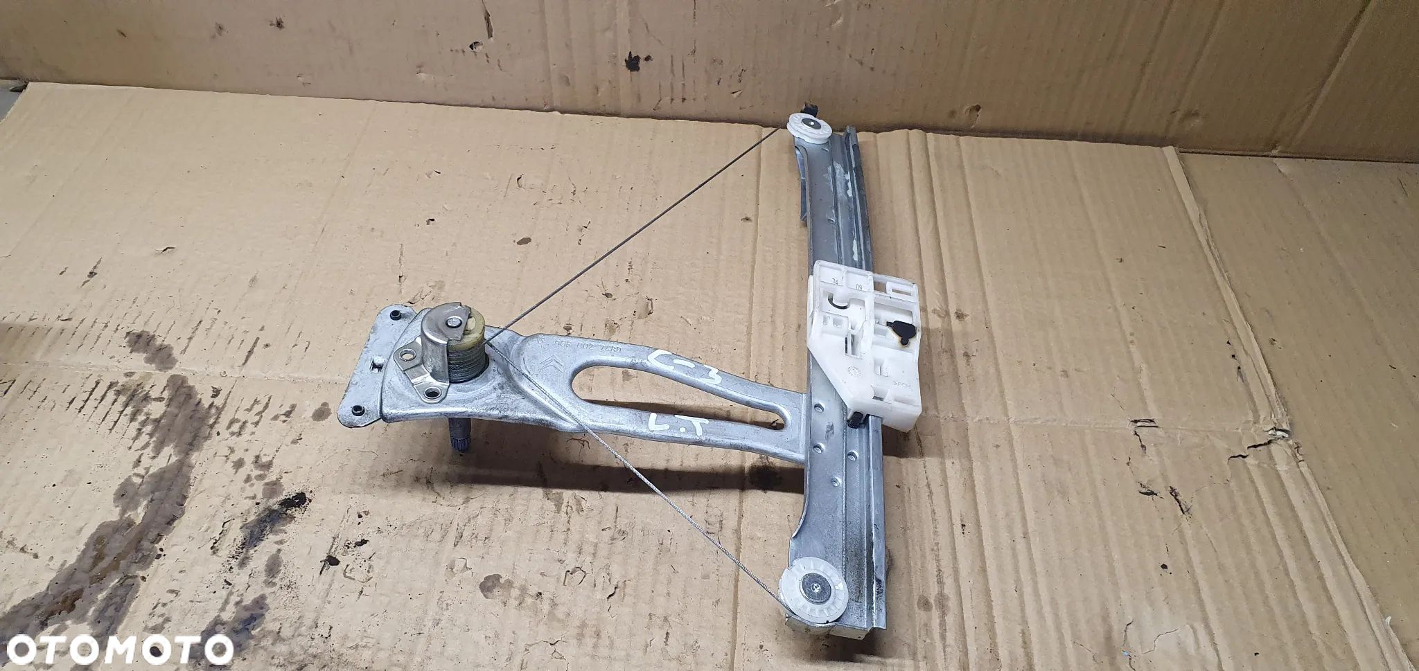 Mechanizm podnośnik szyby lewy tył Citroen C3 I 9680027480 - 1