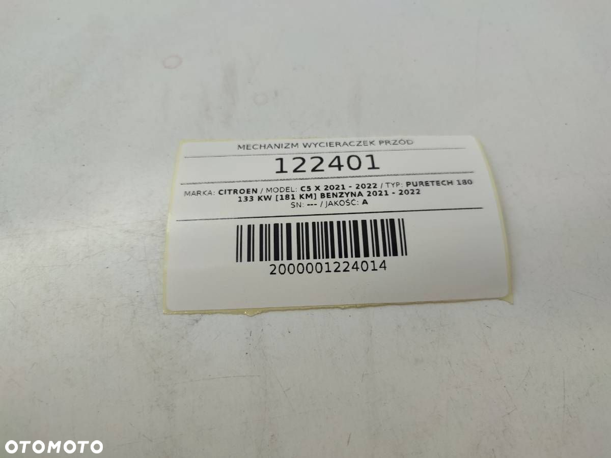 MECHANIZM SILNICZEK WYCIERACZEK PRZÓD CITROEN C5 X 9844275780 - 6