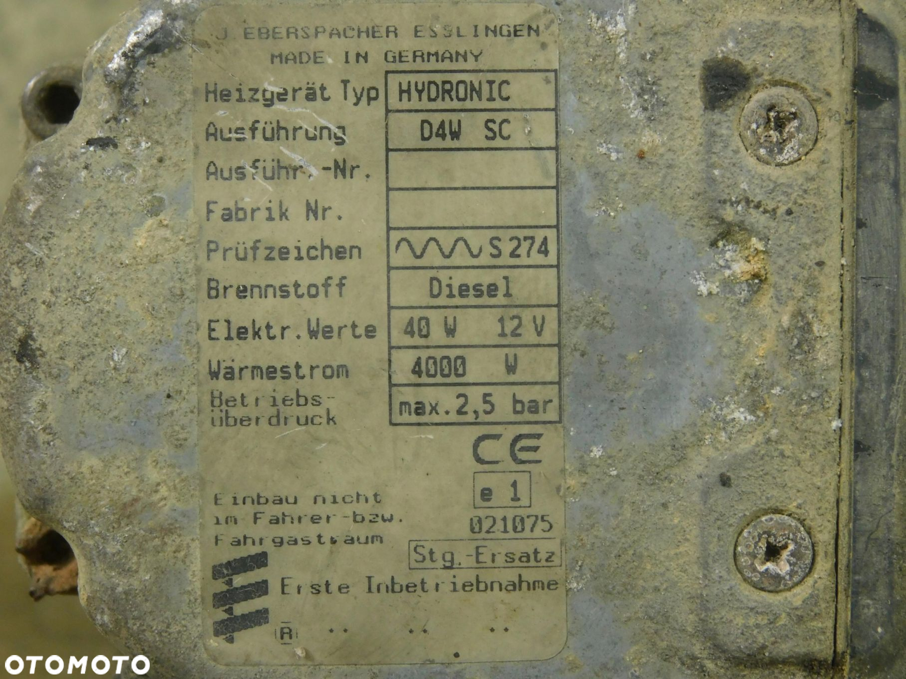 Hydronic D4Wsc Diesel Webasto Ogrzewanie Postojowe - 4