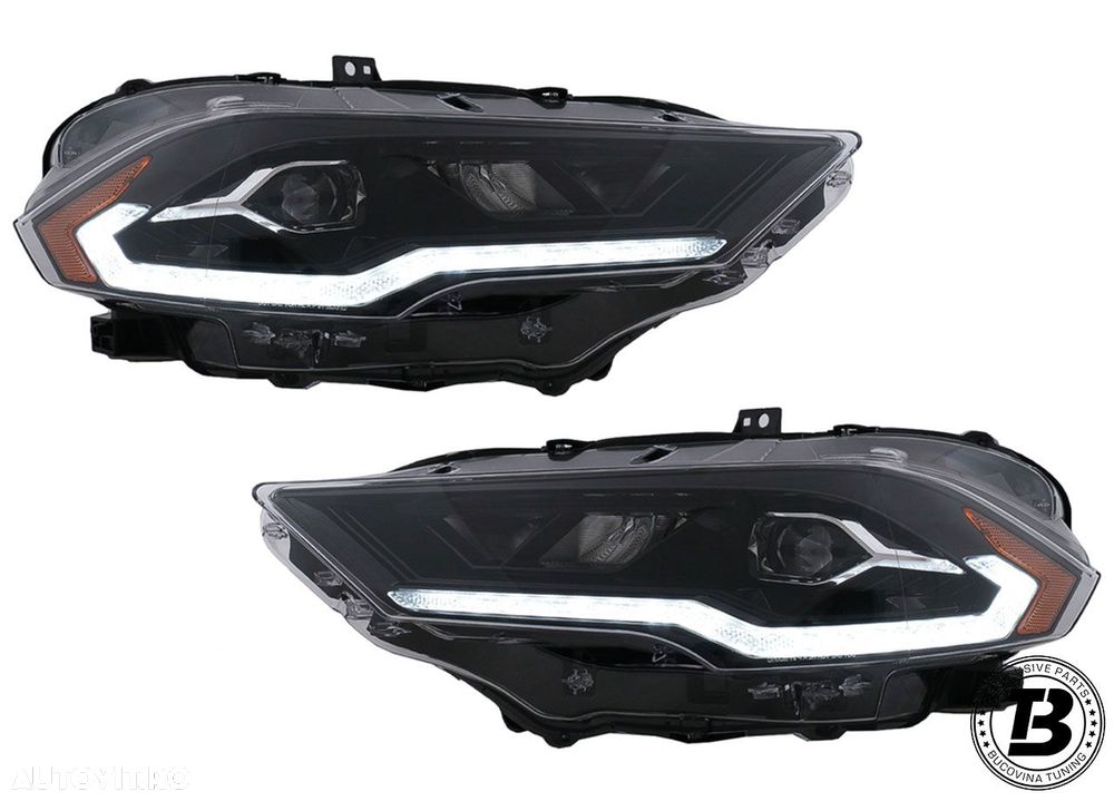 Faruri LED compatibile cu Ford Mustang VI Black Design Semnalizare Dinamica - 10