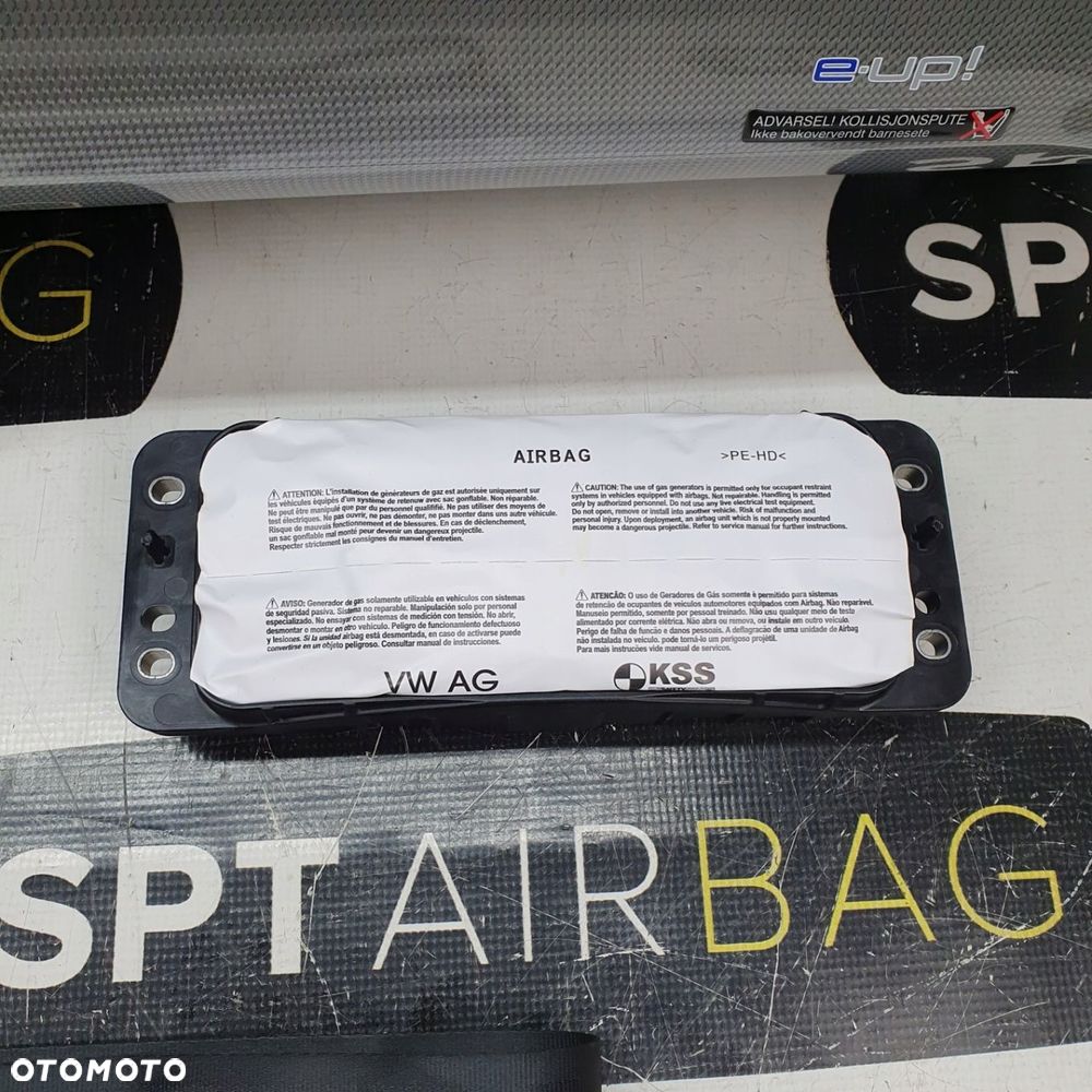 VW E-UP DESKA ROZDZIELCZA KONSOLA KOKPIT PULPIT PODUSZKI AIRBAG AIR BAG PASY KIT SET - 9
