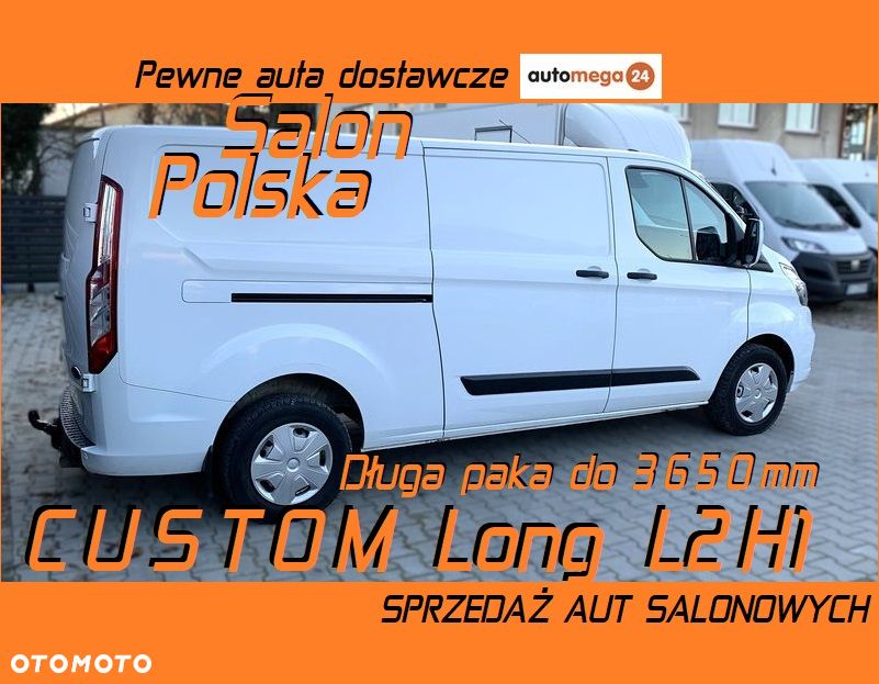 Ford TRANSIT CUSTOM MAXI Long L2H1 Lift Wzmocniony Hak2,8t. Mocny silnik 2.0 130KM EURO6 HOMOLOGACJA VAT-1  Wyposażenie TREND+ Kamera Hak Nawigacja Telefon Parktroniki Zabudowa paki Długa paka do 3650mm - 2