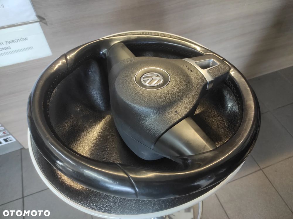 KIEROWNICA 3 RAMIENNA SKÓRA SKÓRZANA R LINE VW TIGUAN PASSAT B6 B7 CC SIROCCO CADDY GOLF 5 6 TOURAN EOS POLO 5 6 TRANSPORTER T5 T6 WYSYŁKA !!! - 4