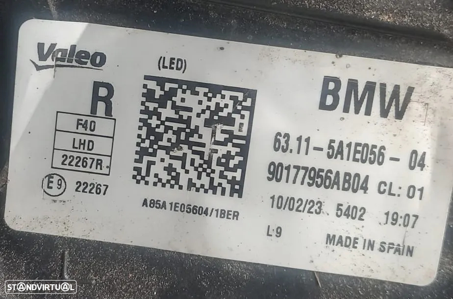 Optica Direita Led BMW F40 - 5