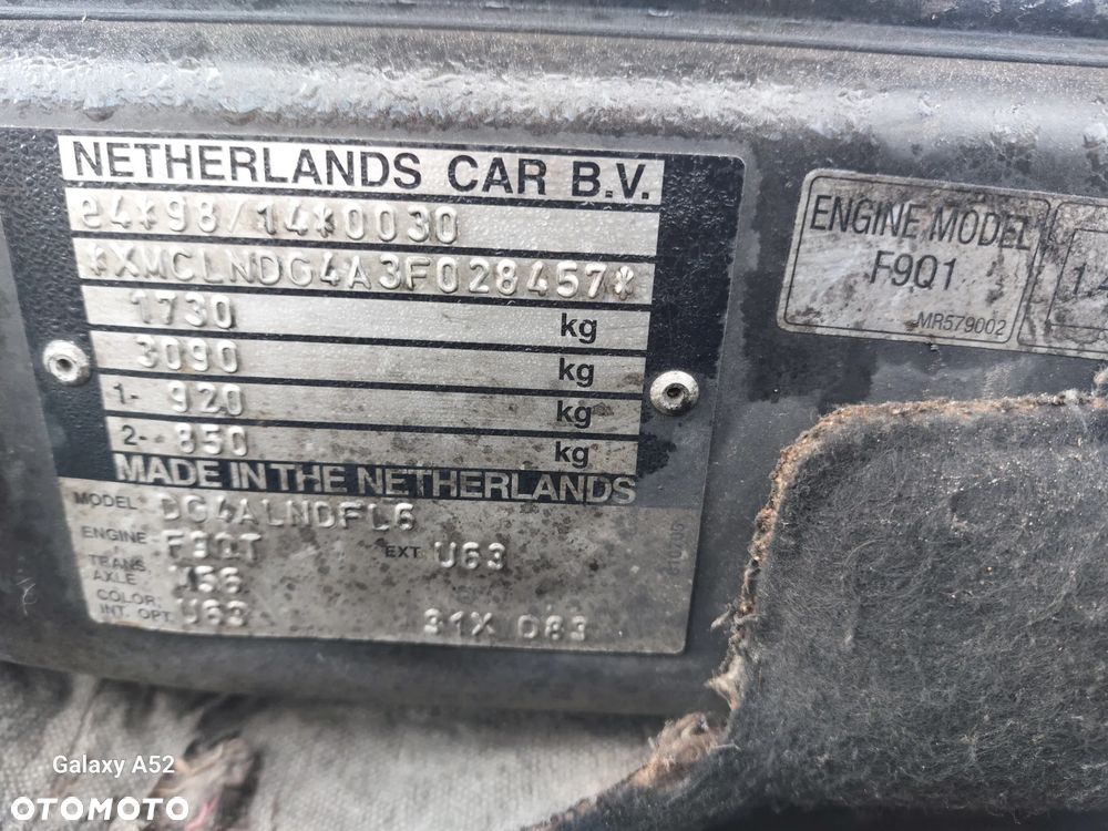 Klapa bagażnika MITSUBISHI SPACE STAR 1,9D 02R. zderzak,maska,lampy,drzwi..... - 8